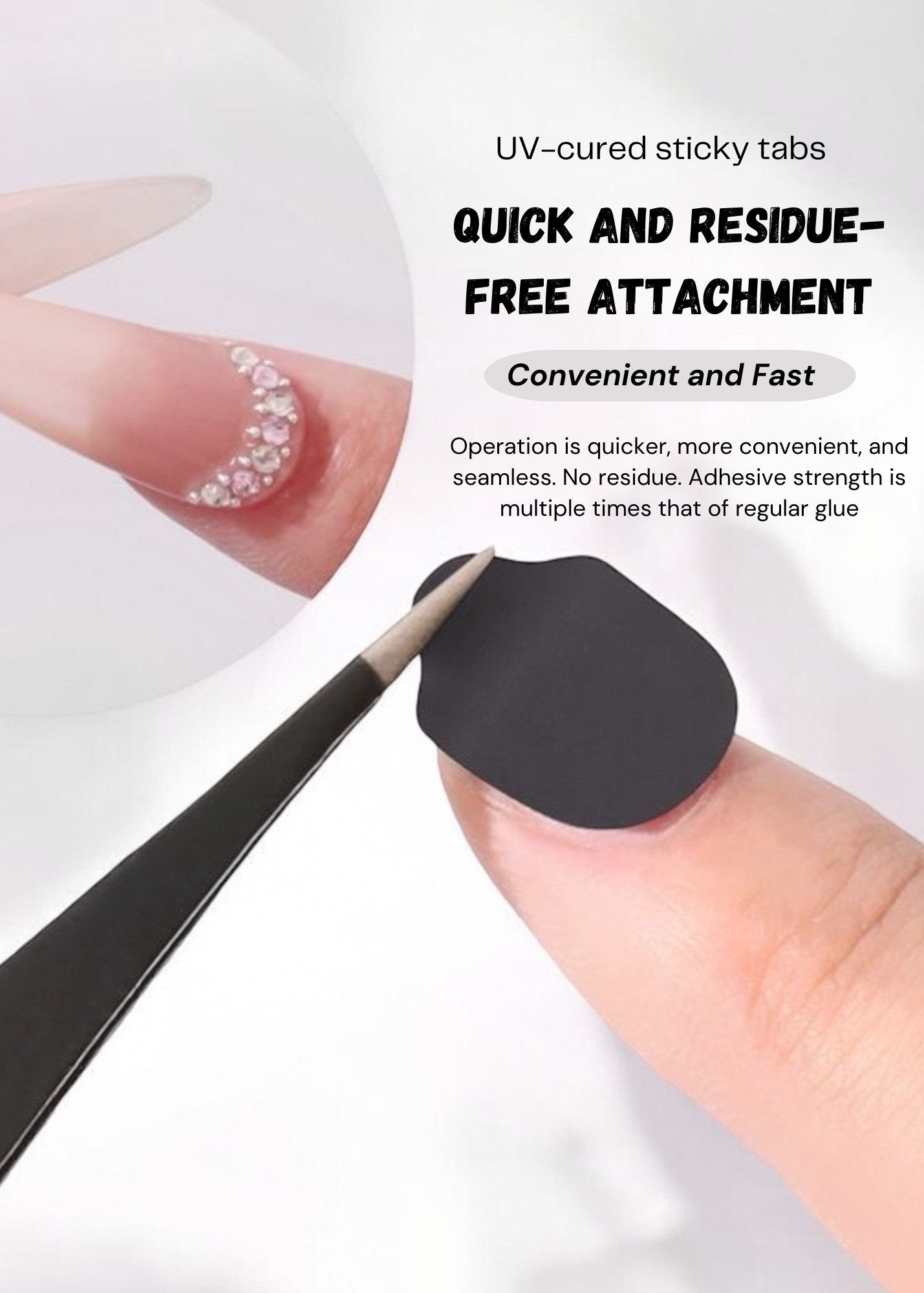 UV Sticky Tabs + Nail Lamp + Free Nail Set