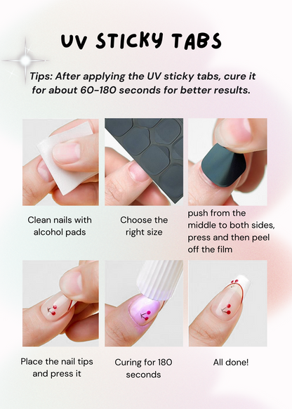 UV- Cured Sticky Tabs + Nail Lamp