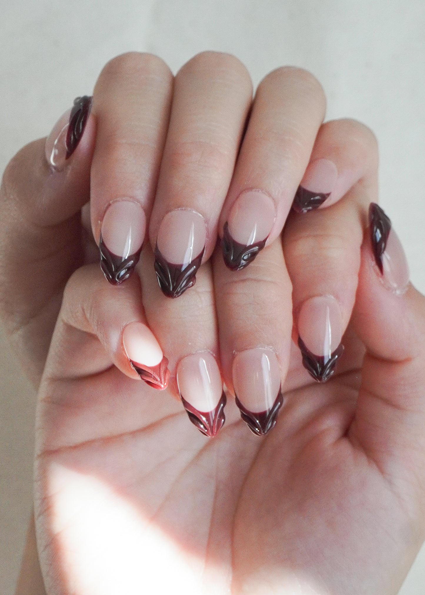 Wine Ember French Tip