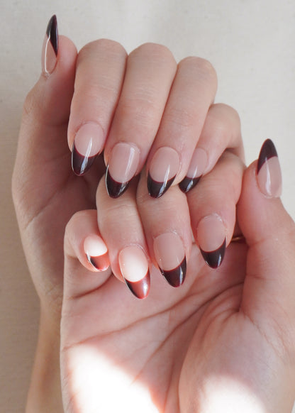 Burgundy Allure French Tip