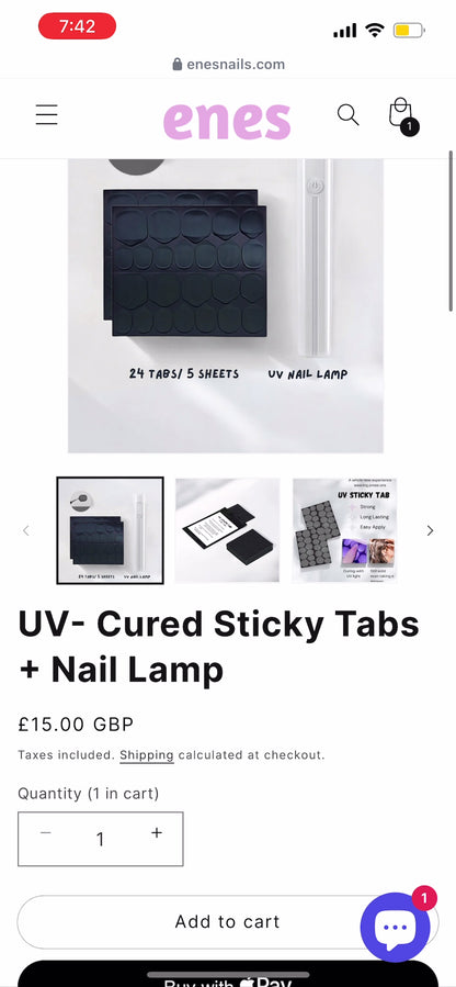 UV Sticky Tabs + Nail Lamp + Free Nail Set