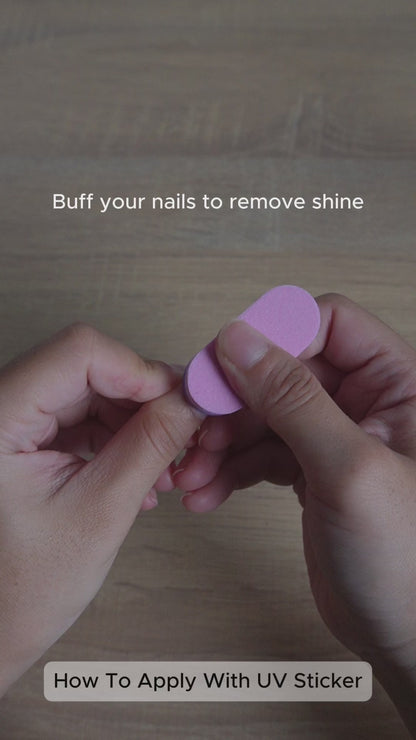 UV Press On Nails Sticker - 5 Sheet (120 tabs)